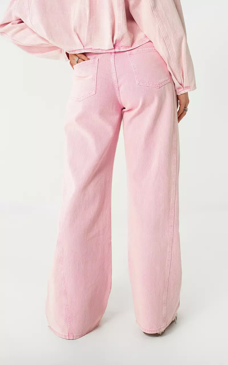 Wide straight jeans Light Pink