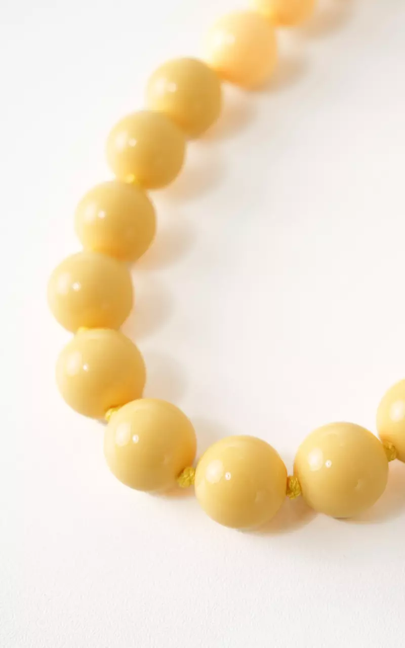 Beaded necklace Light Yellow
