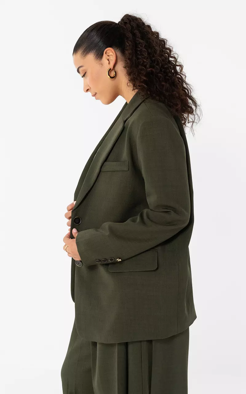 Oversized Blazer Dunkelgrün