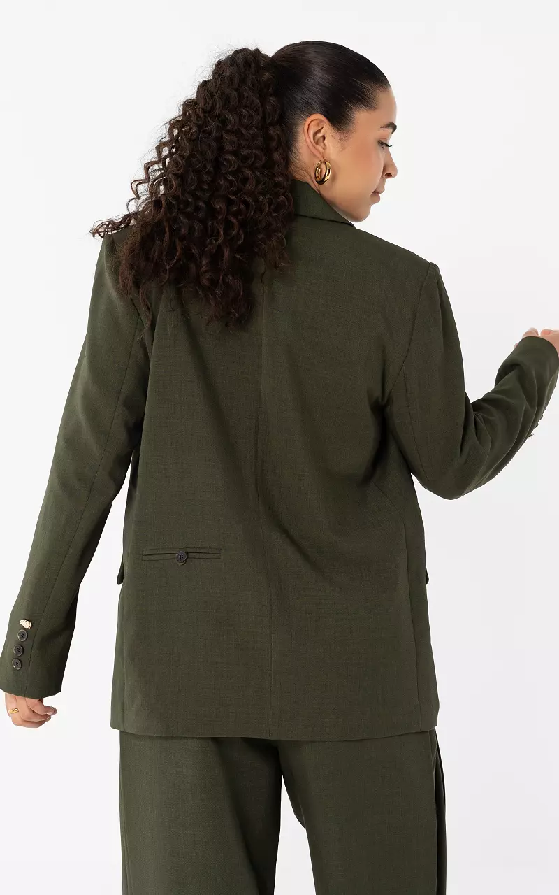 Oversized Blazer Dunkelgrün