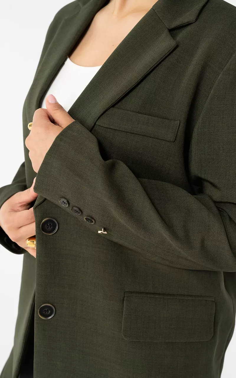 Oversized Blazer Dunkelgrün