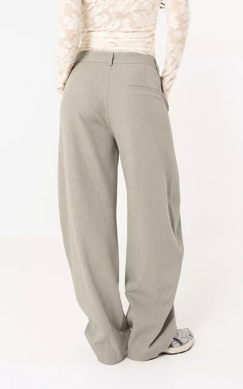 Wide leg broek Taupe