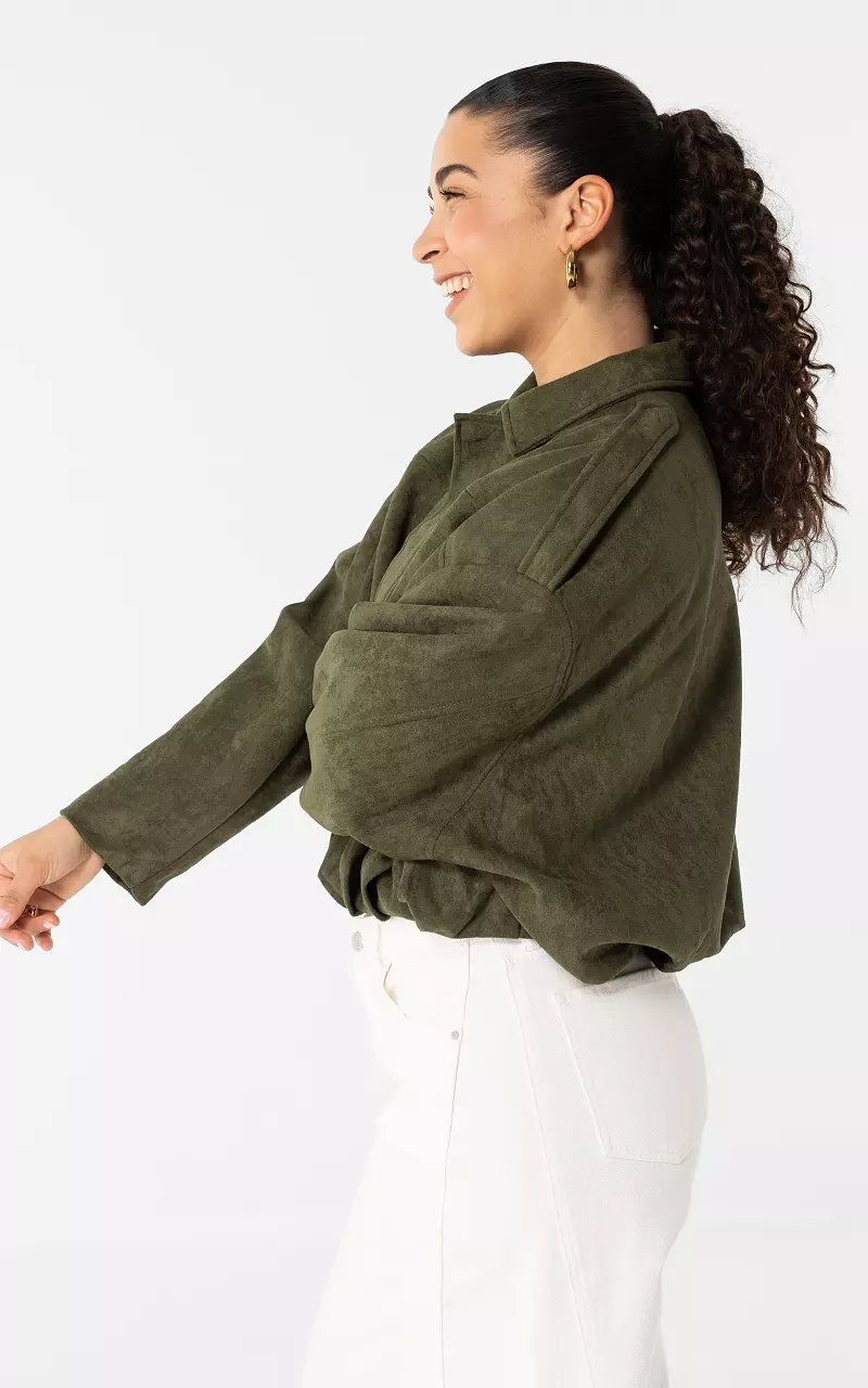 Oversized Jacke Kaki