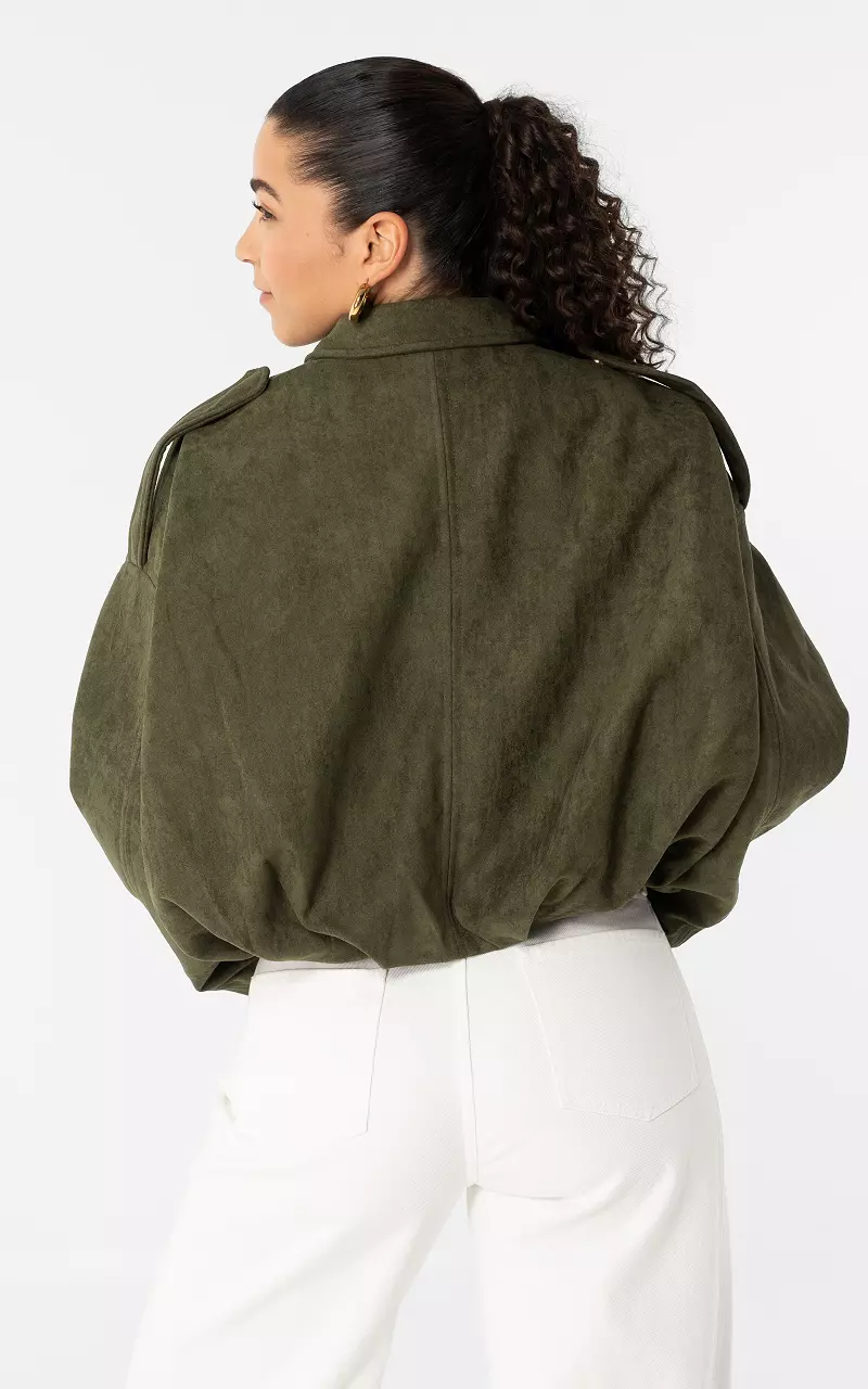 Oversized Jacke Kaki
