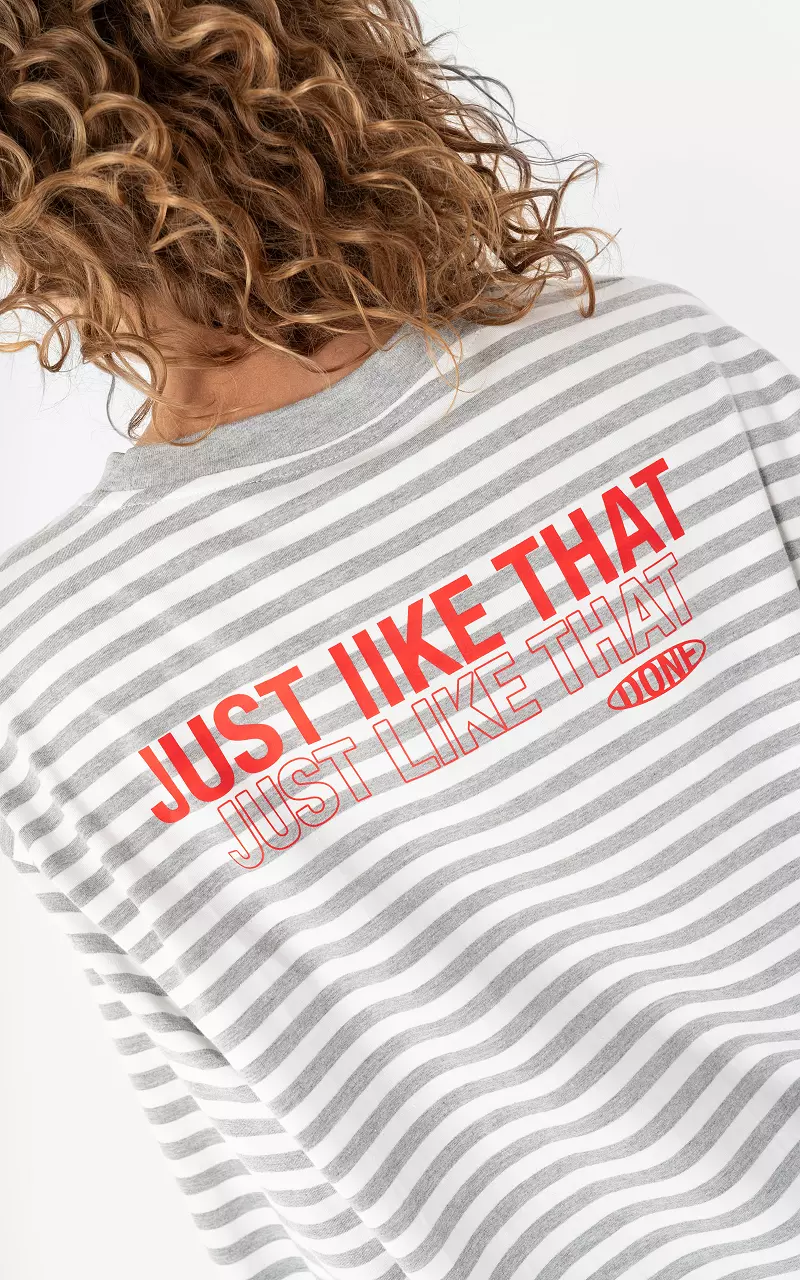 Striped longsleeve Grijs Wit