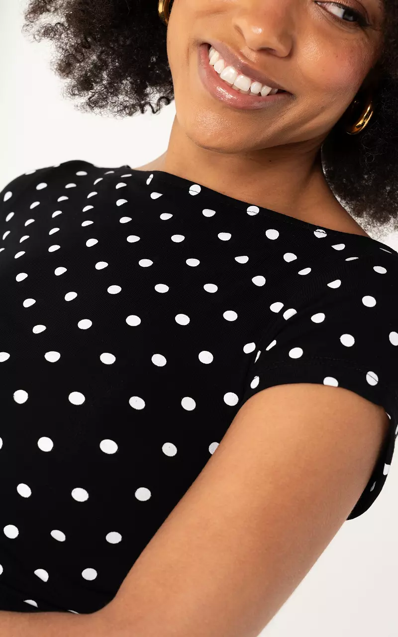 Top with dots Black White