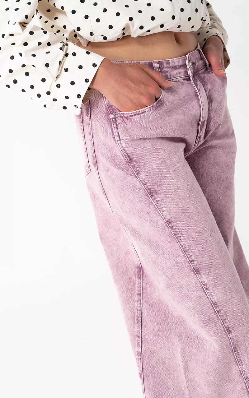 Wide Straight Jeans Lila