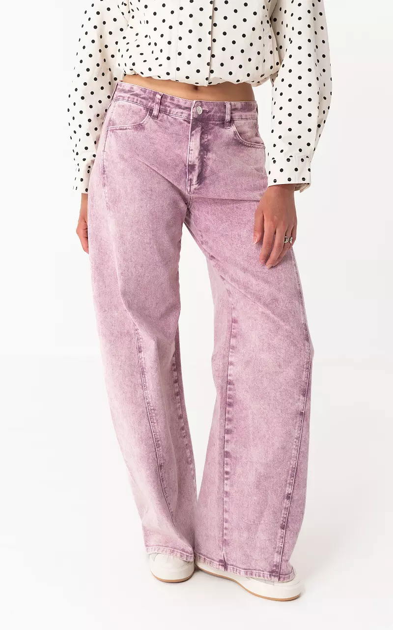 Wide Straight Jeans Lila