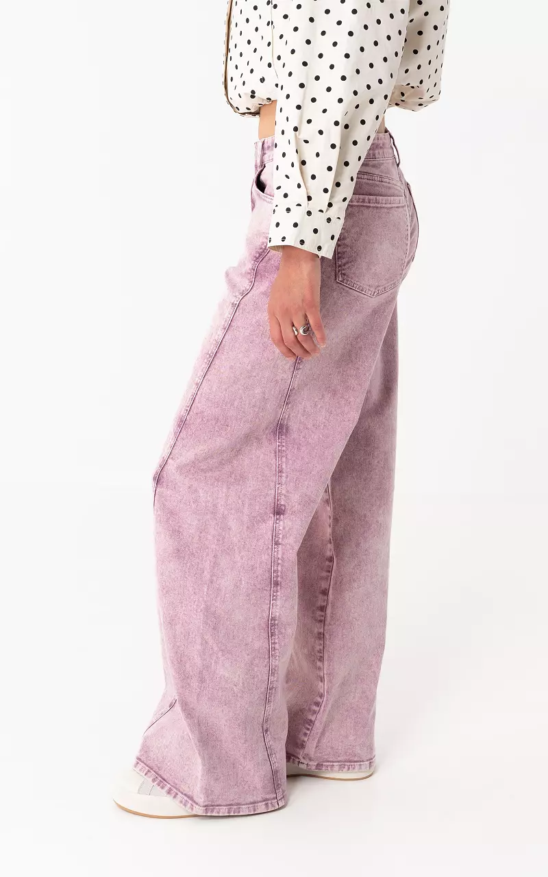 Wide Straight Jeans Lila