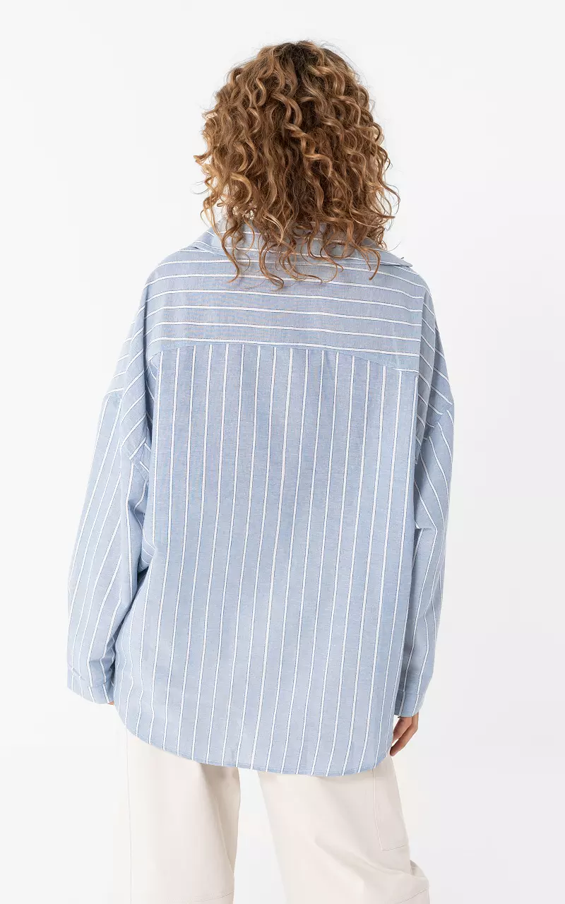 Oversized blouse Blue White