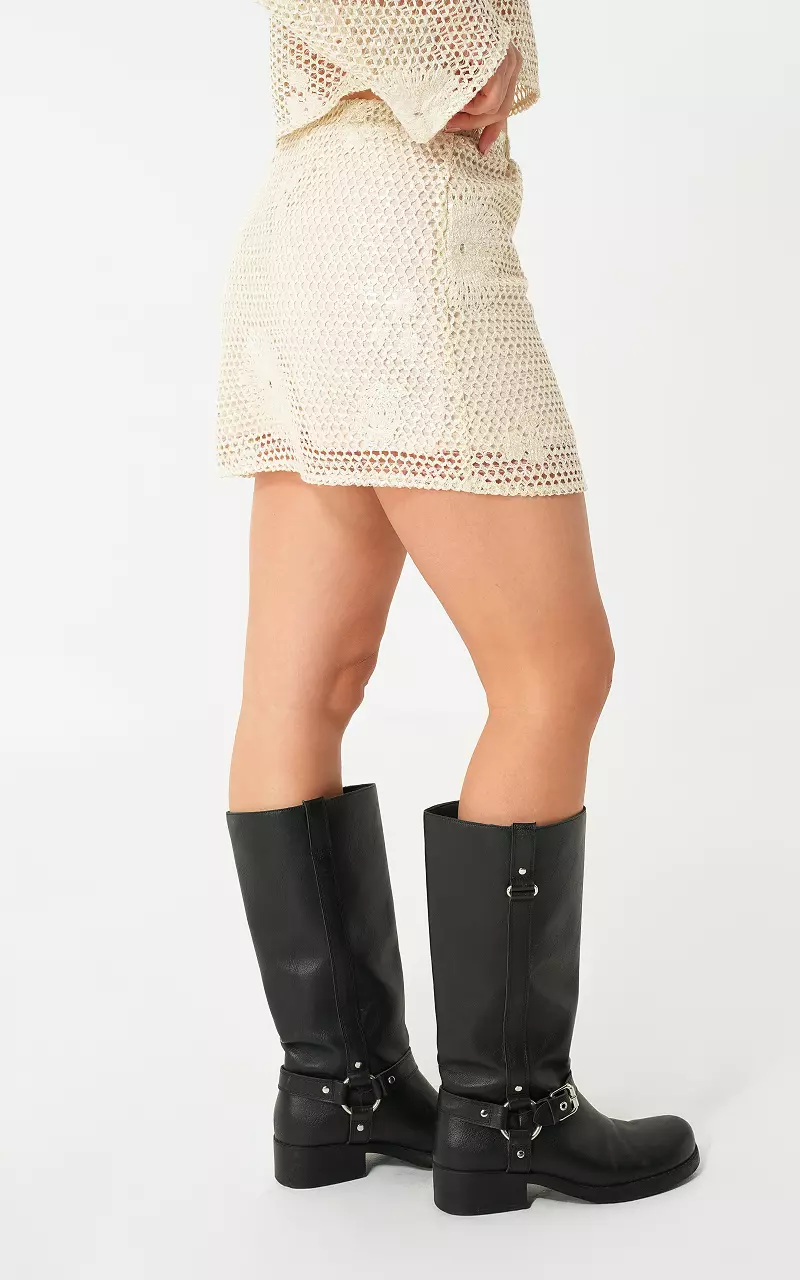 Crochet Glitter Skirt Cream