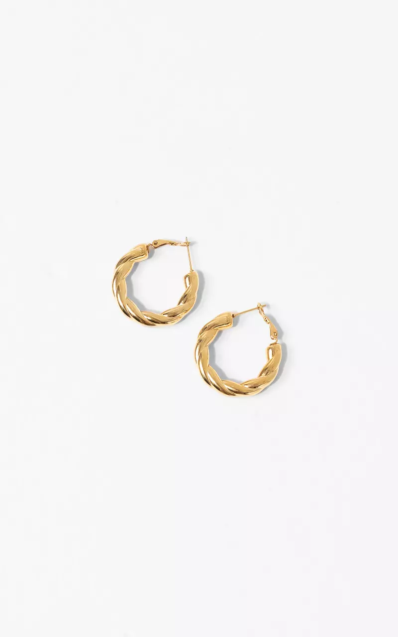 Twisted hoop earrings Gold