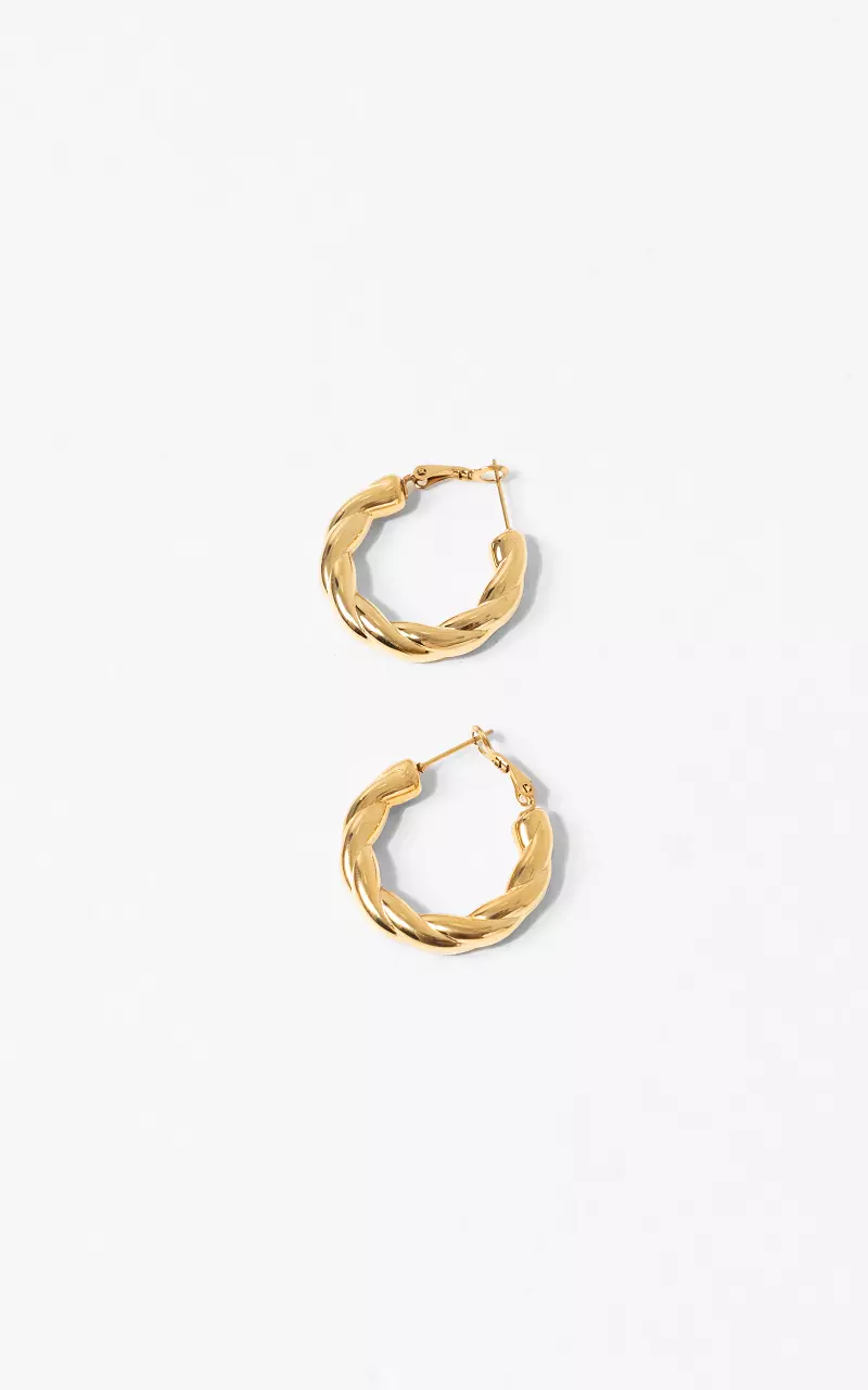 Twisted hoop earrings Gold