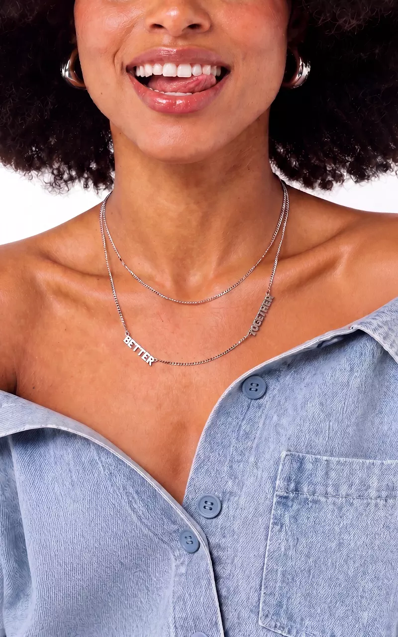 Adjustable necklace Silver