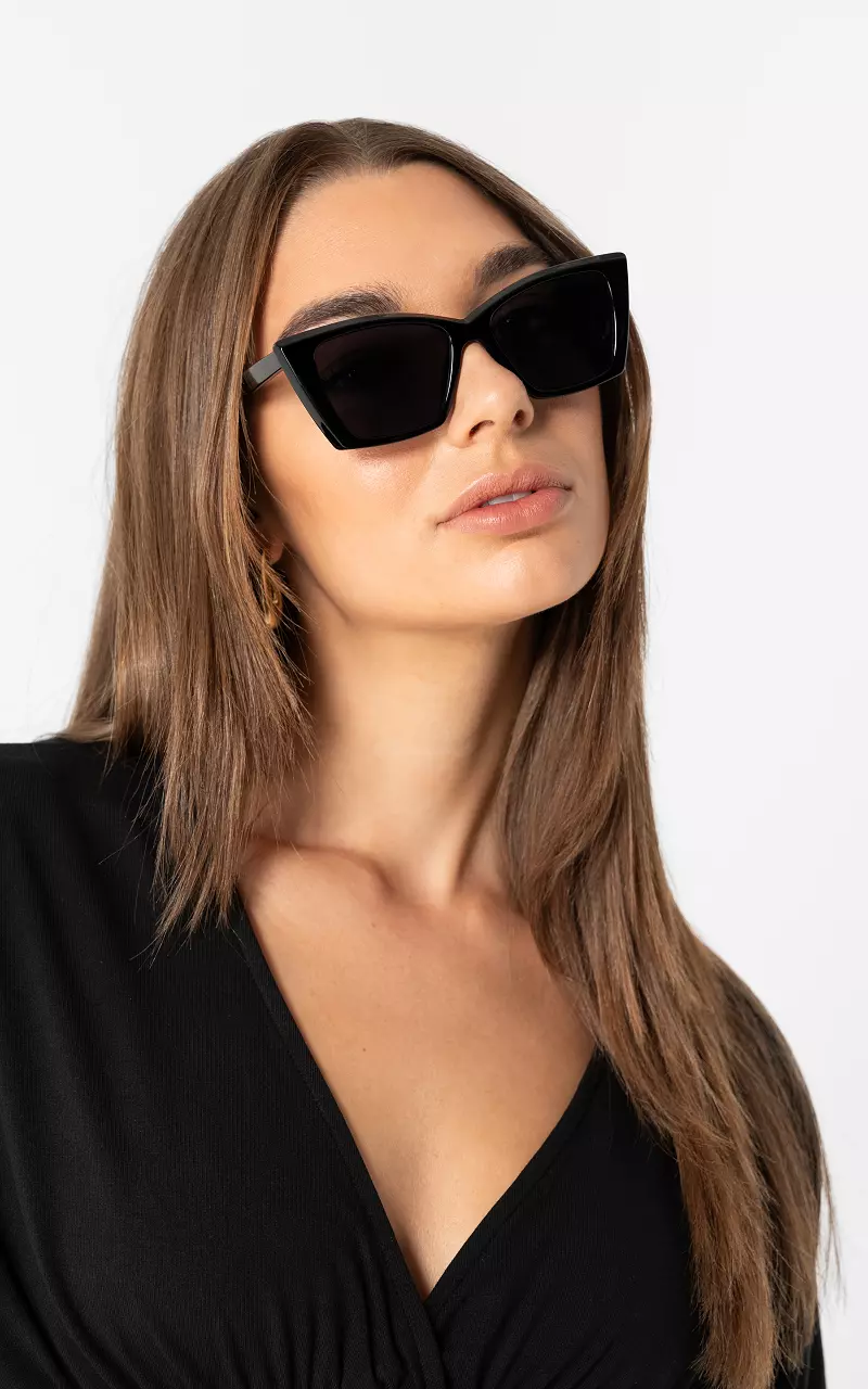 Cat eye zonnebril Zwart