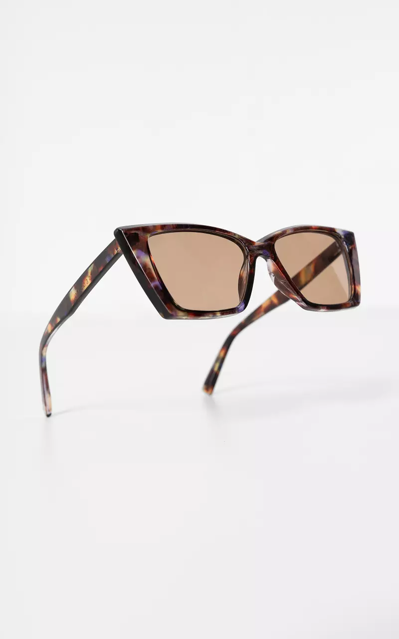 Cat eye zonnebril Bruin