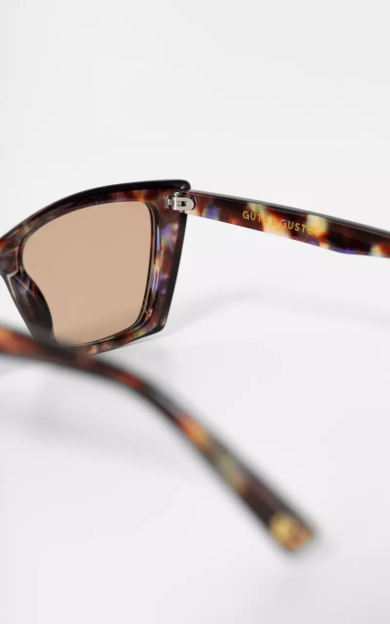 Cat eye zonnebril Bruin
