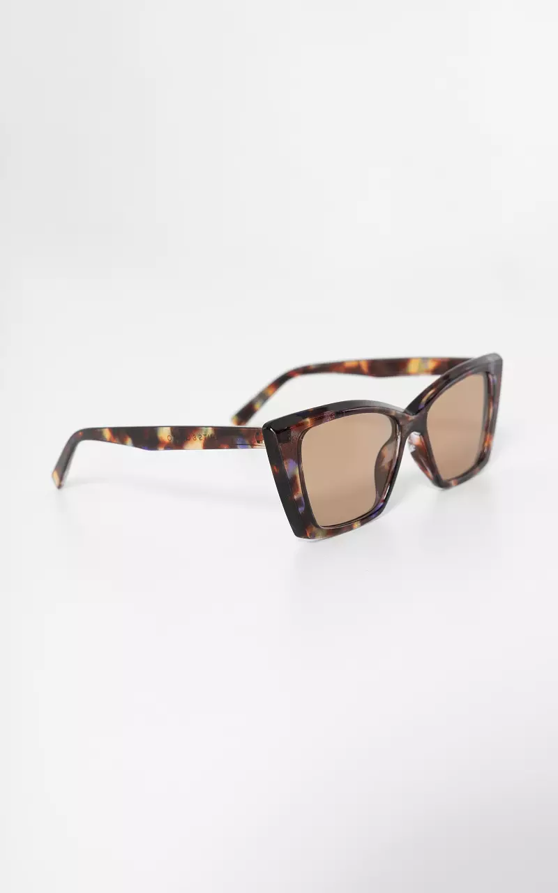 Cat eye zonnebril Bruin
