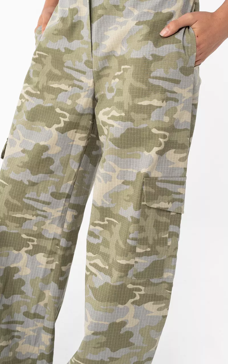 Leger cargo broek Groen Grijs