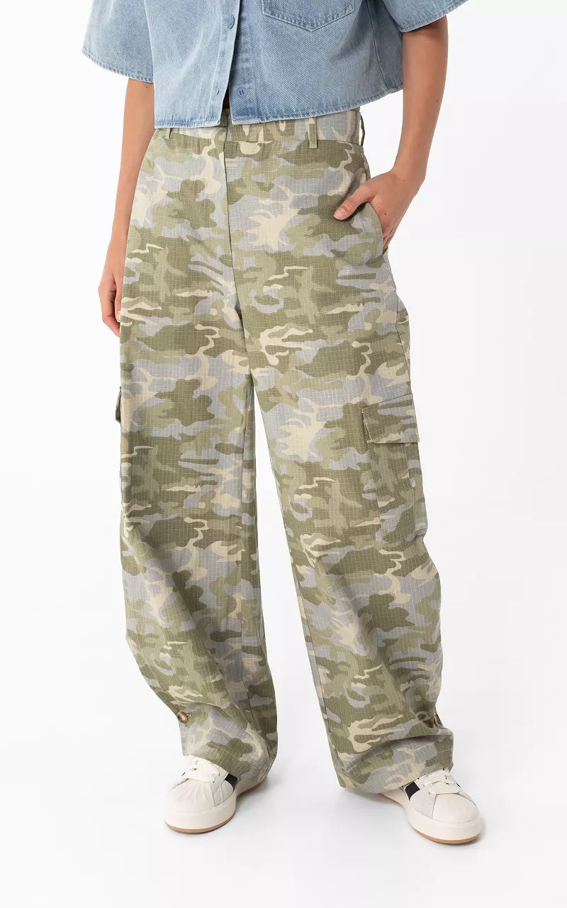 Leger cargo broek Groen Grijs