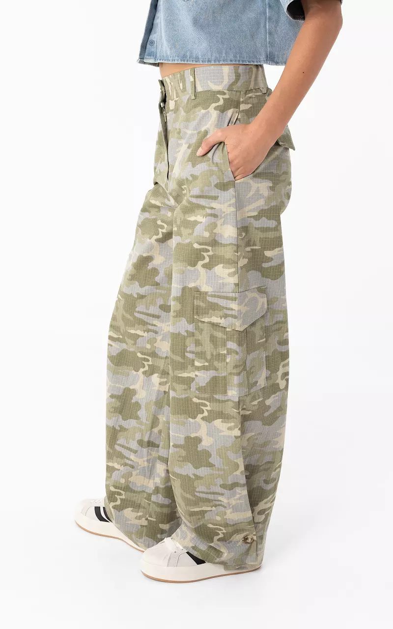 Leger cargo broek Groen Grijs