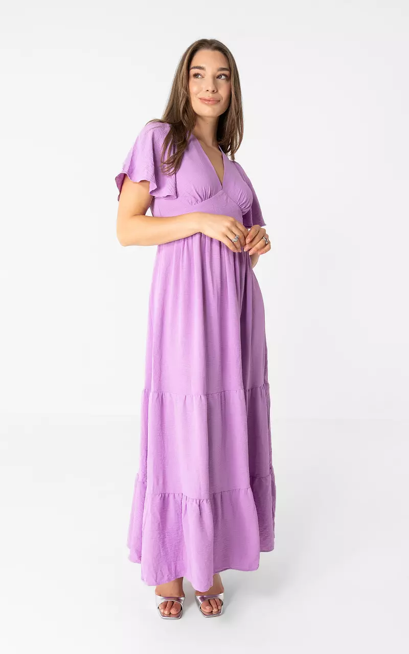 Maxikleid mit Rückenausschnitt Flieder