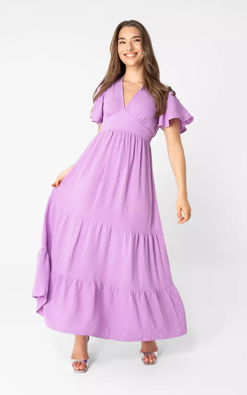 Maxikleid mit Rückenausschnitt Flieder