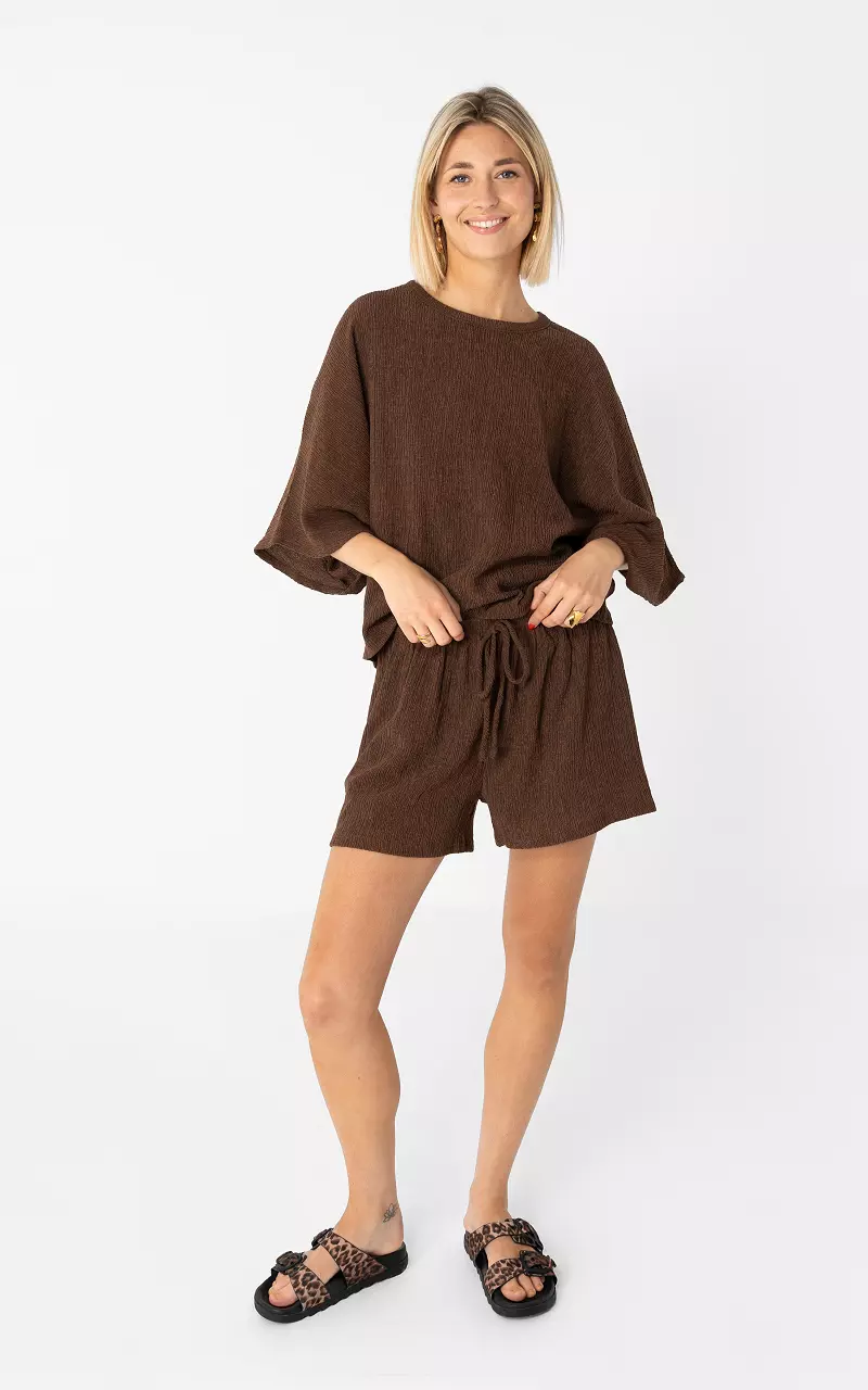 Stretch shorts Dark Brown