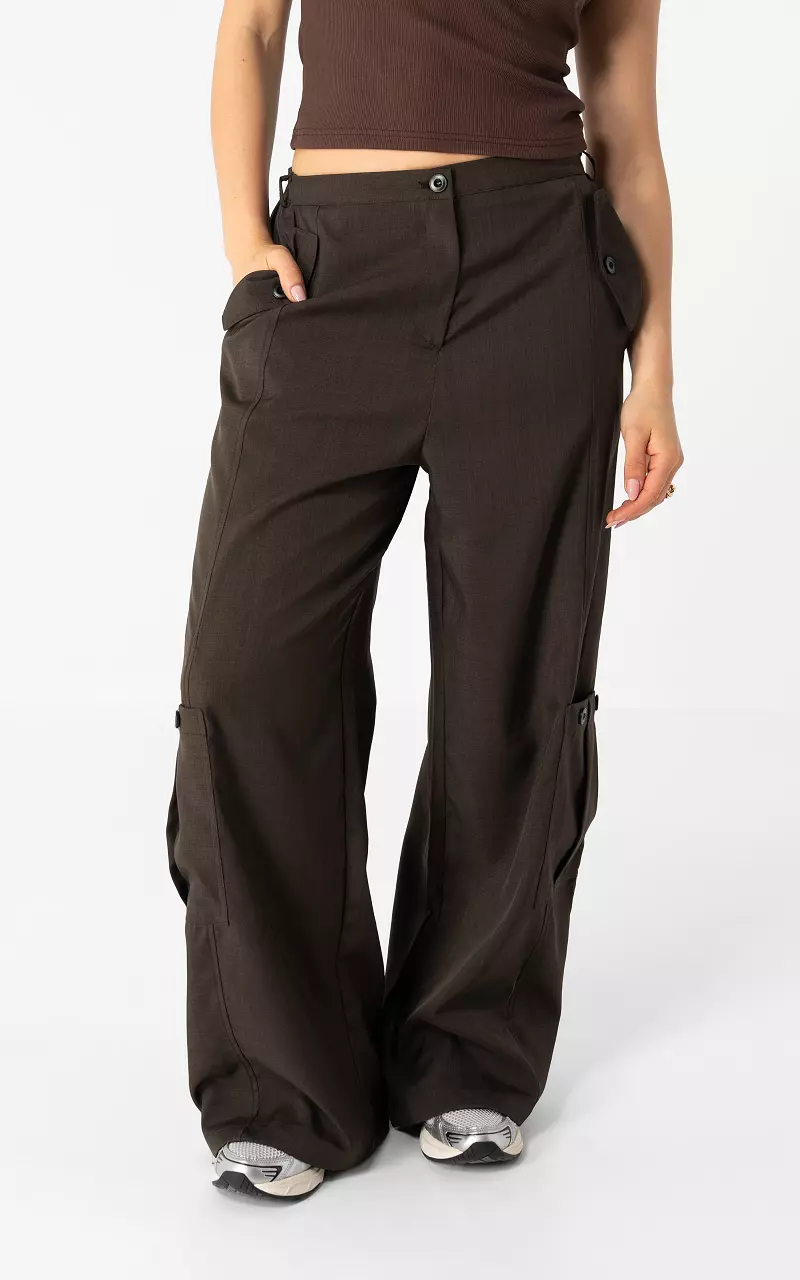 Weiche Cargohose Dunkelbraun