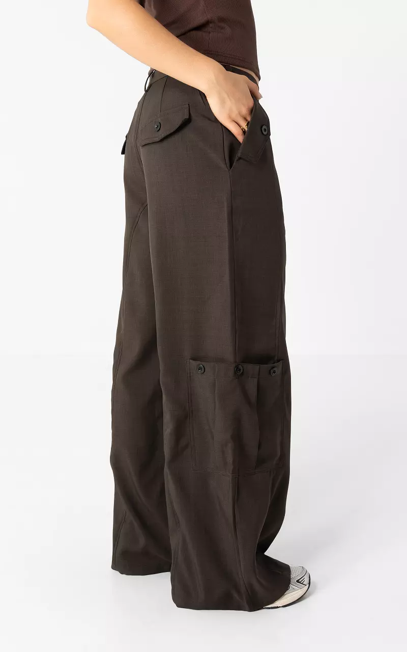 Weiche Cargohose Dunkelbraun