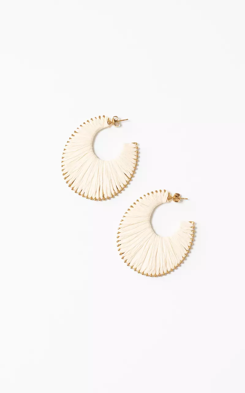 Oorbellen met studs Goud Creme