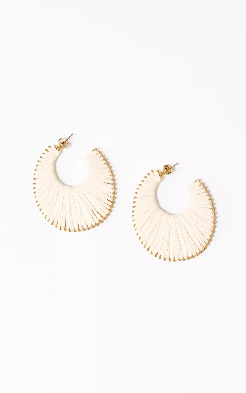 Oorbellen met studs Goud Creme