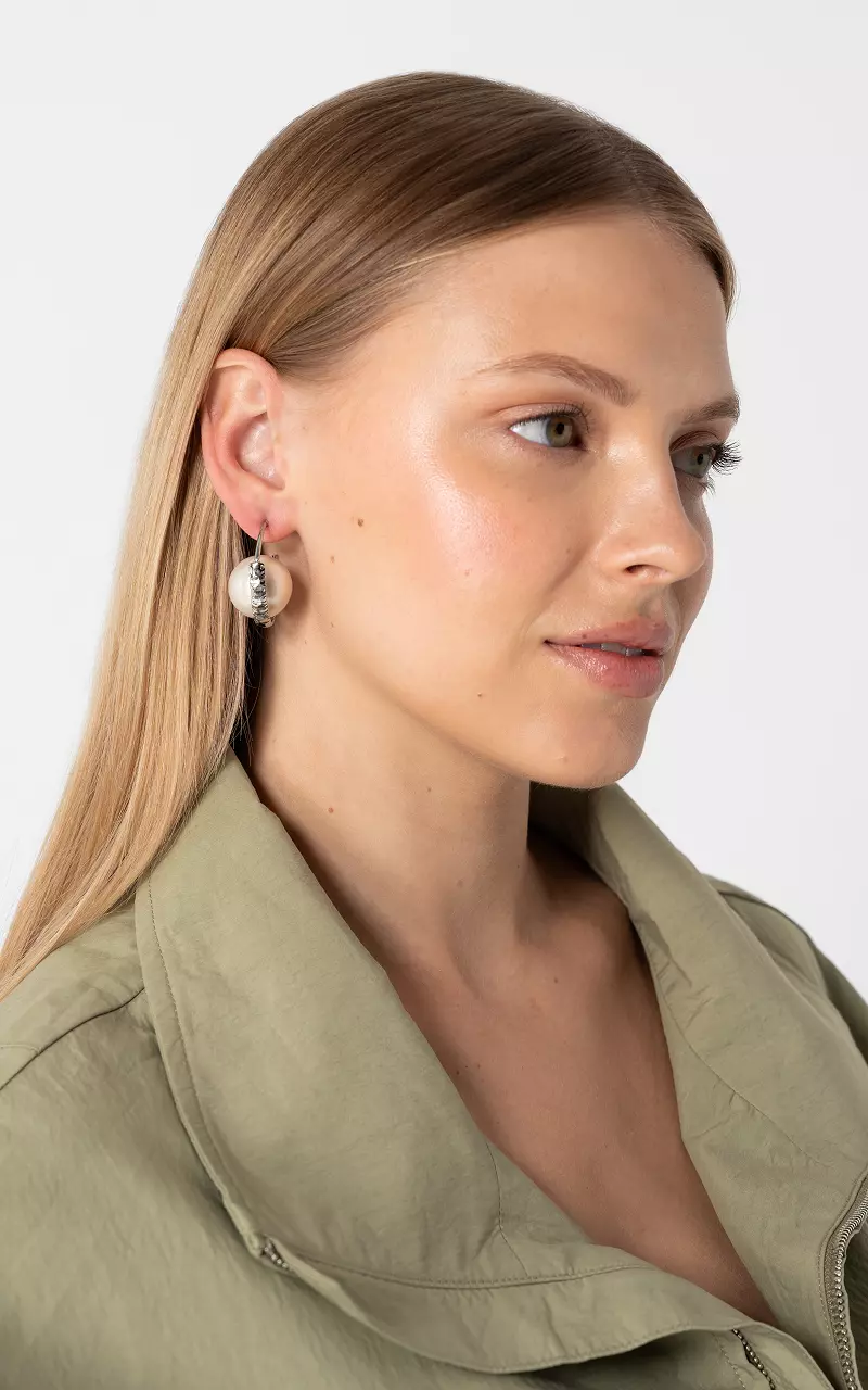 Oorbellen met parel Zilver