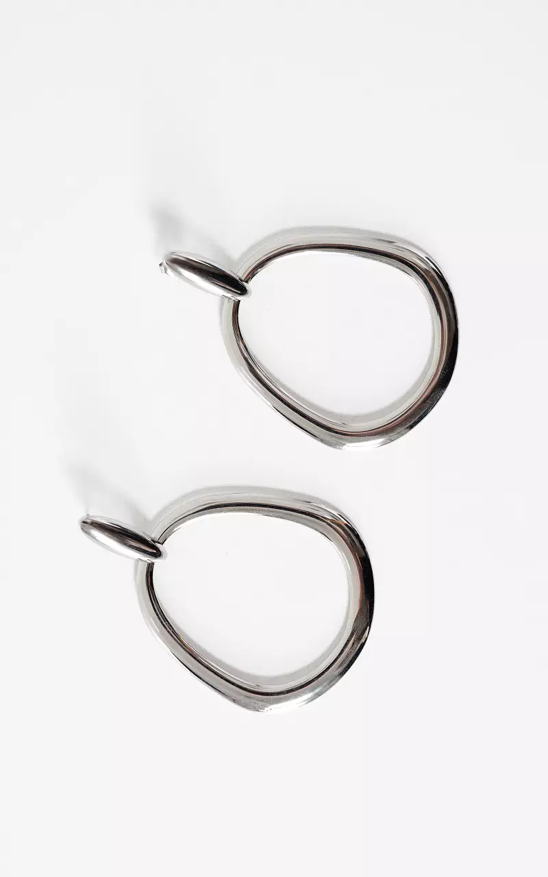 Ovale oorbellen Zilver