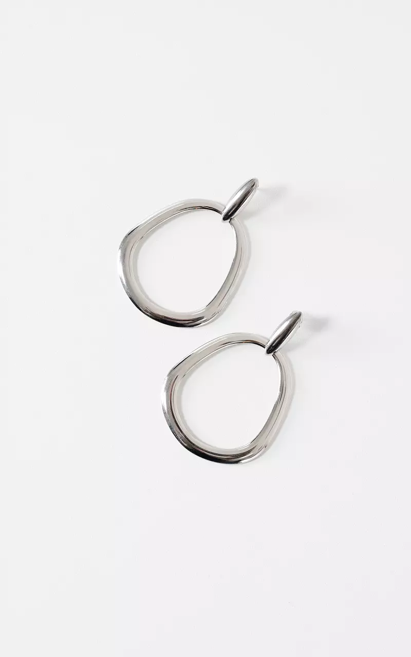 Oval earrings Silver