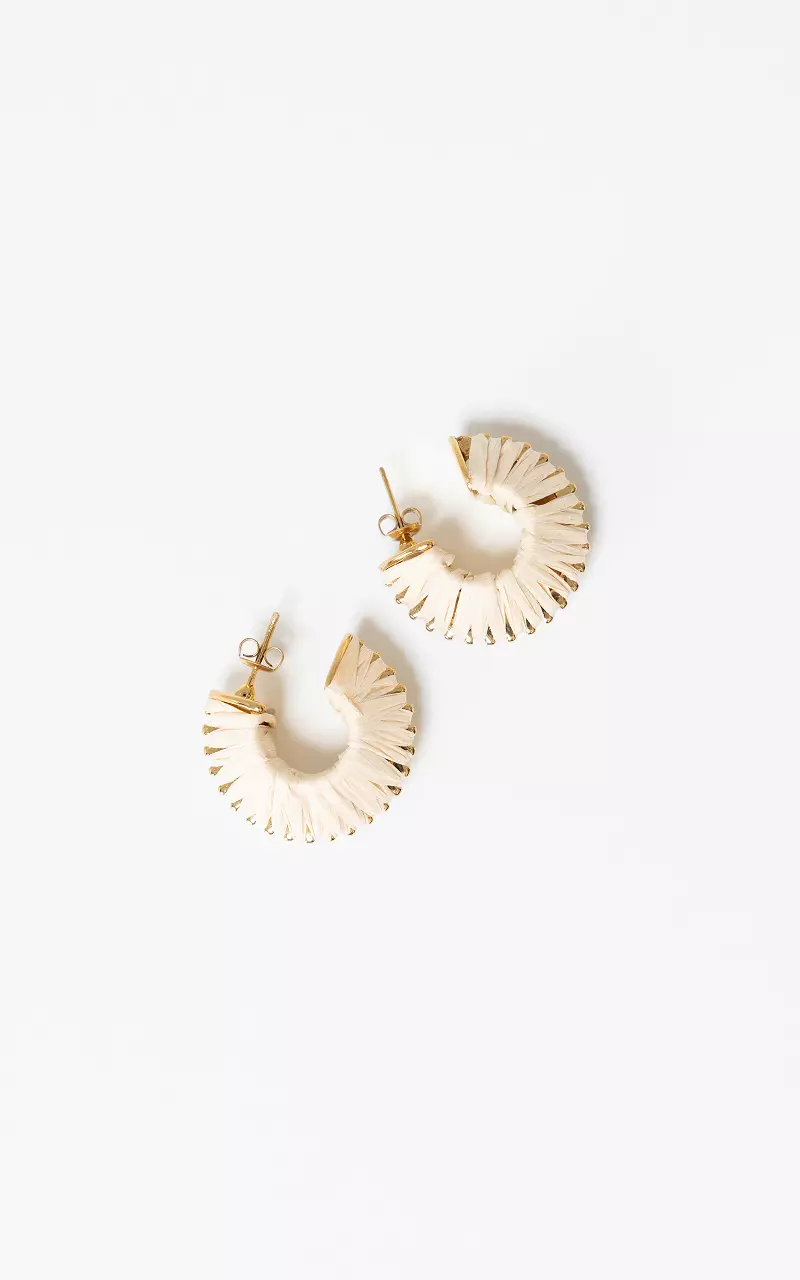 Creolen Goud Beige