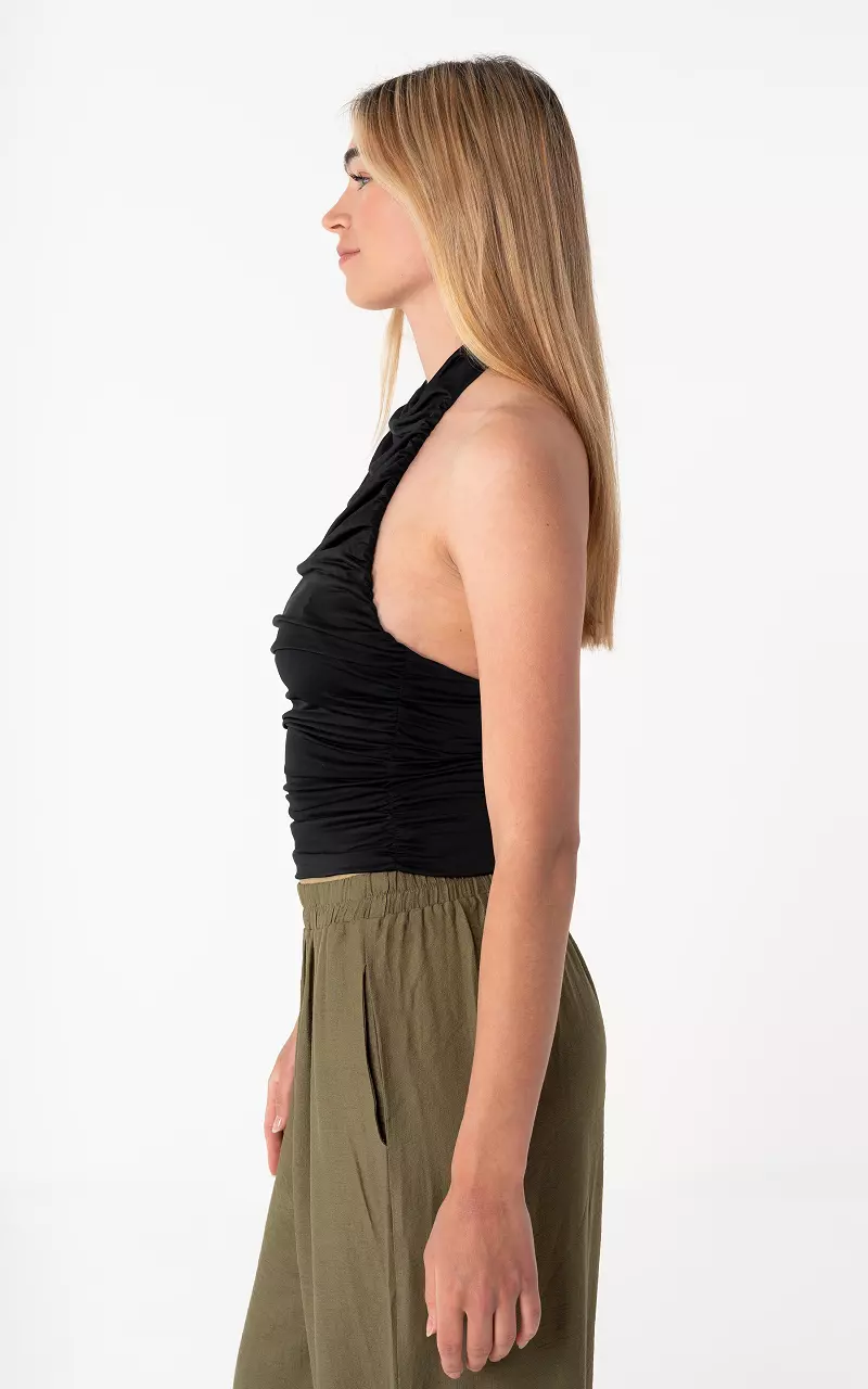 Neckholder-Top Schwarz