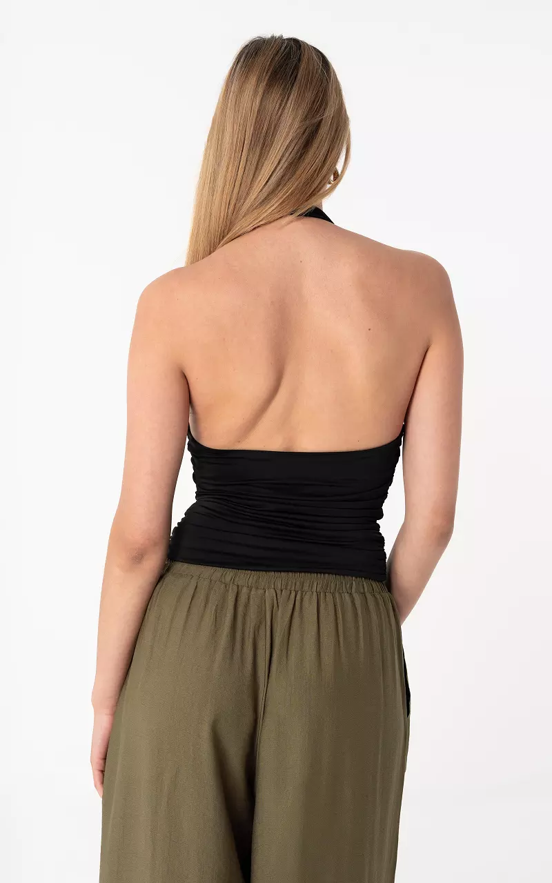 Neckholder-Top Schwarz