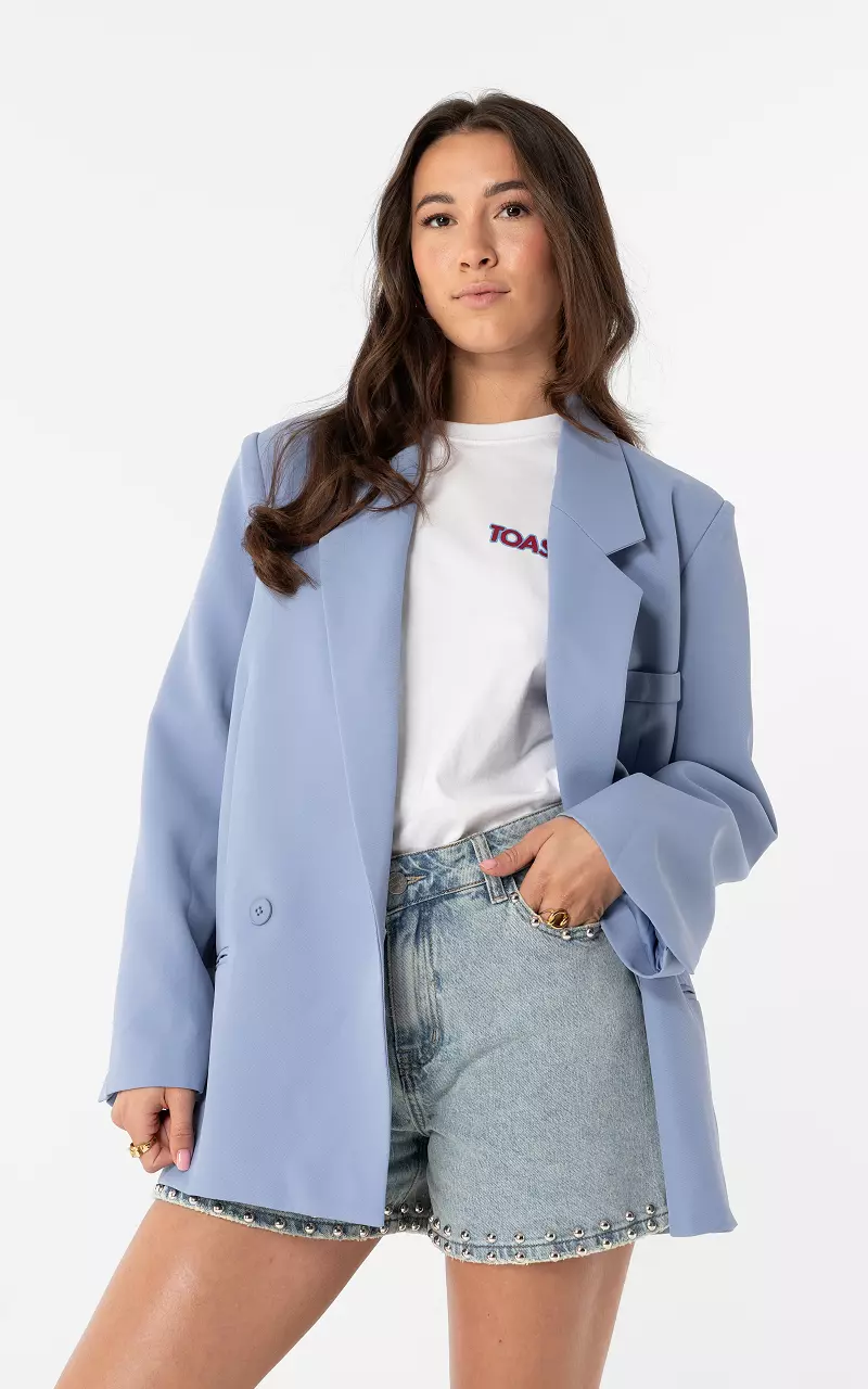 Oversized Blazer Hellblau