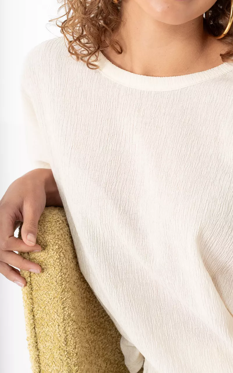 Stretch shirt Creme