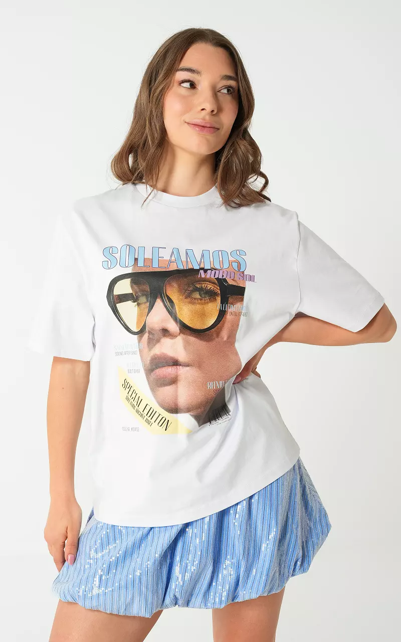 Magazine tee White Multicolor