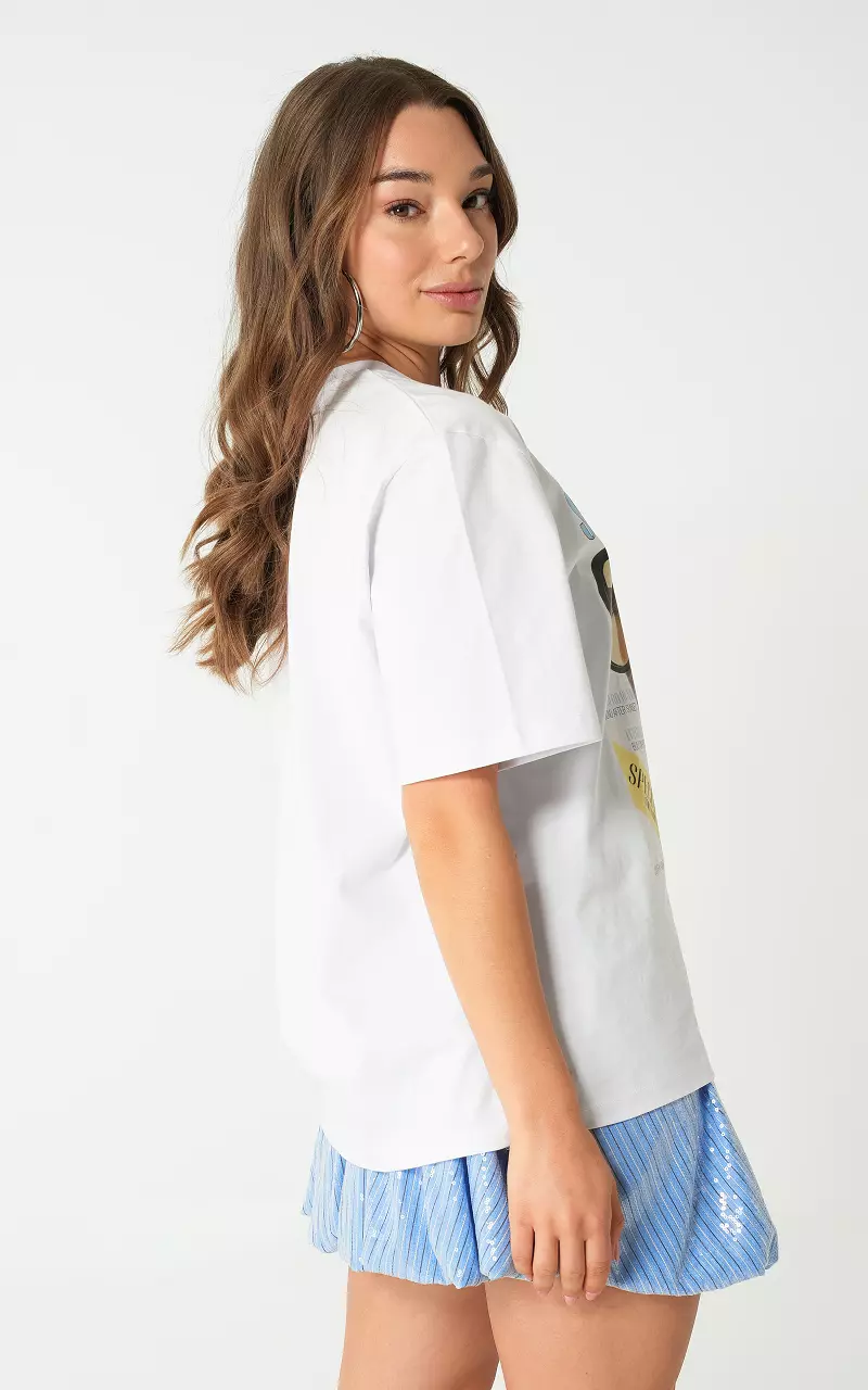 Magazine tee White Multicolor