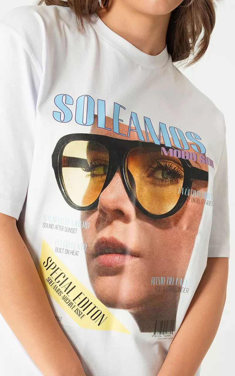 Magazine tee White Multicolor