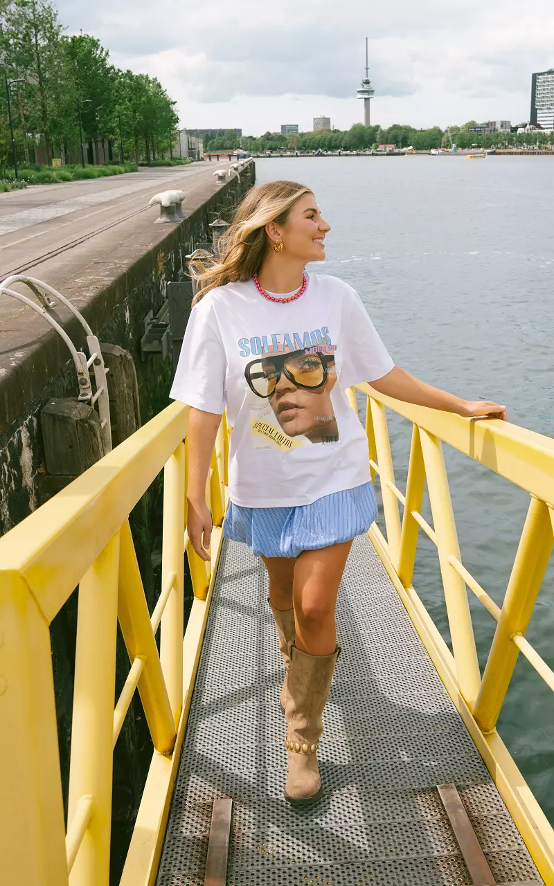 Magazine tee White Multicolor