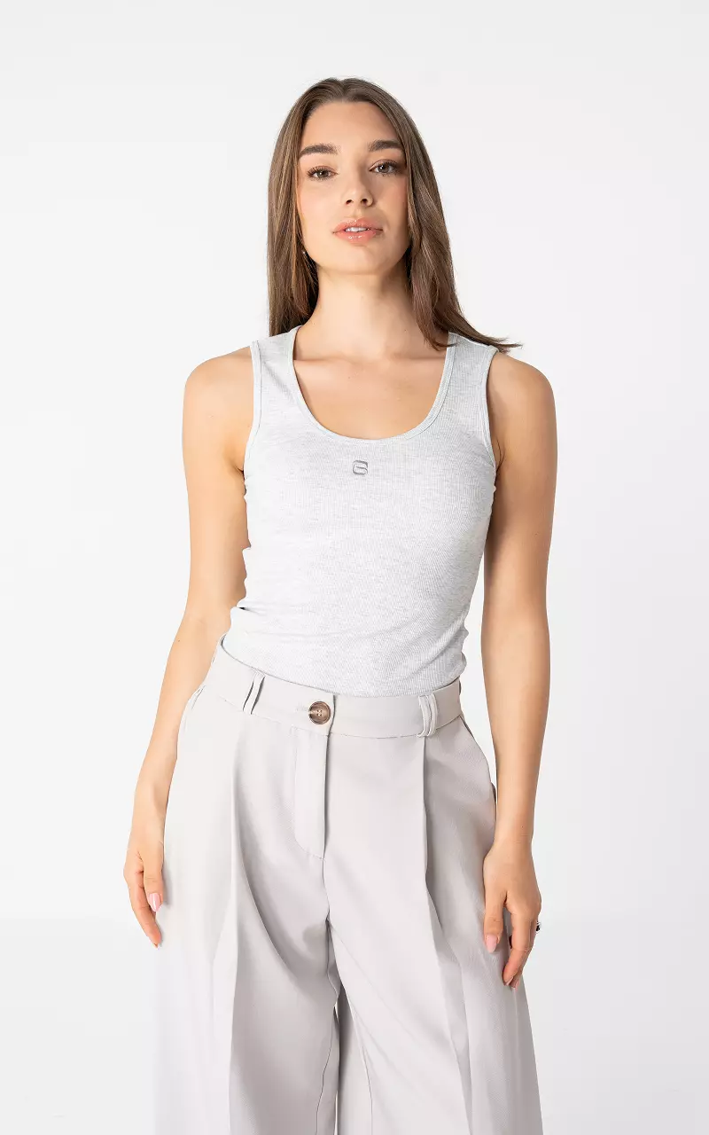 Basic Tanktop Hellgrau Hellgrau