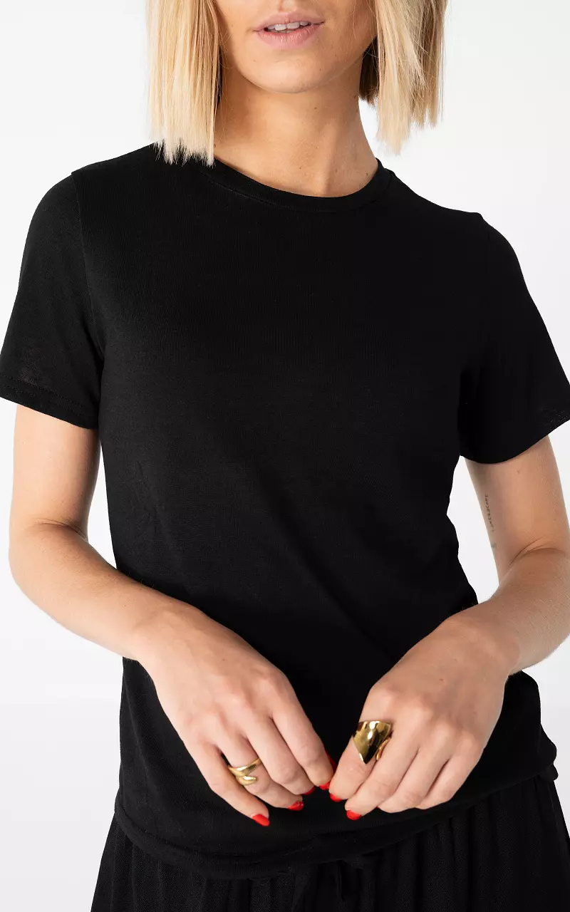 Stretch t-shirt Zwart