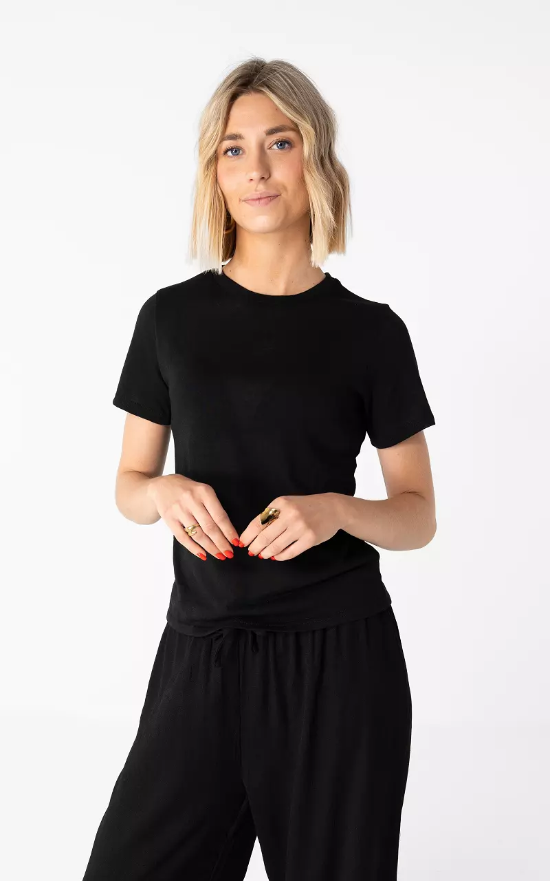 Stretch t-shirt Zwart
