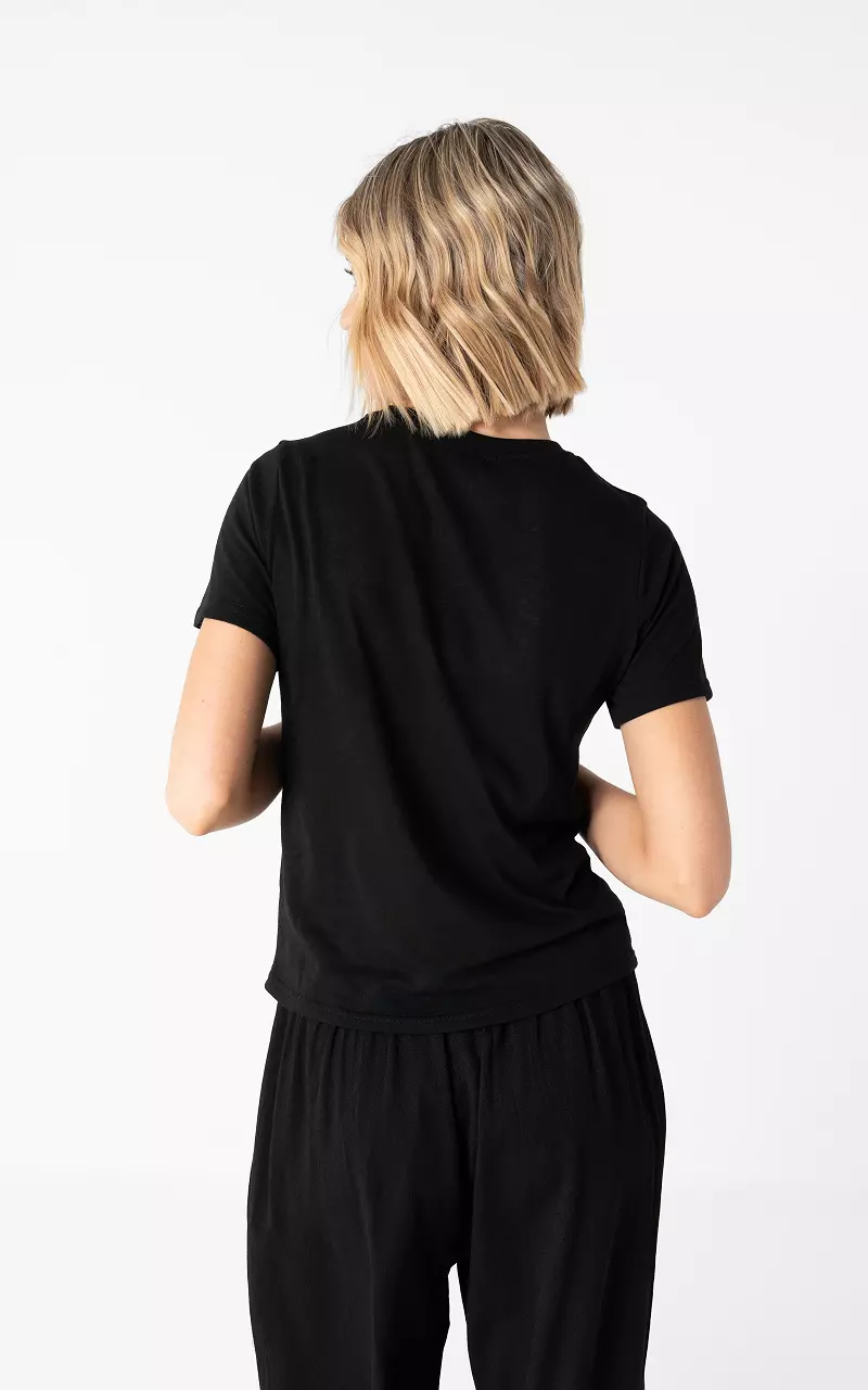 Stretch t-shirt Zwart