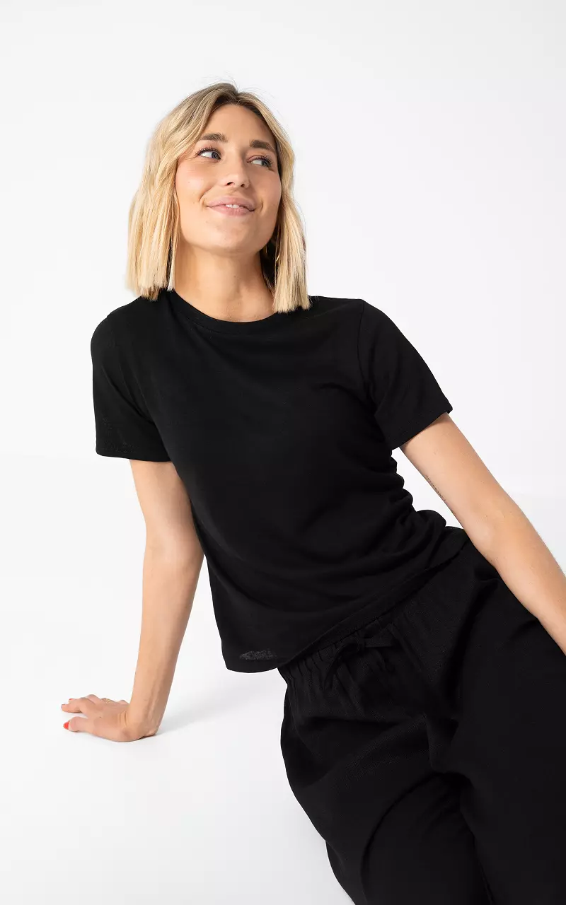 Stretch t-shirt Zwart