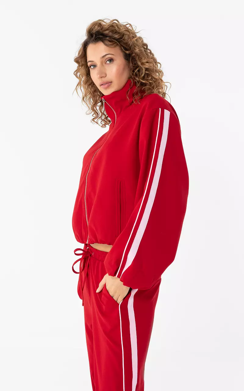 Bomber jacket with zip Red Light Pink